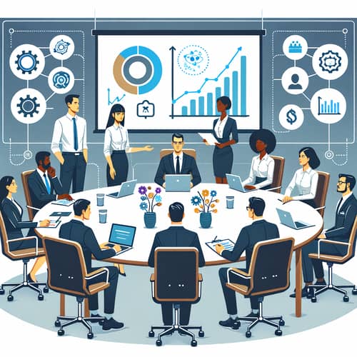 Staff Briefing Illustration - Diverse Team Meeting Visual