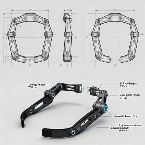 Wearable Exoskeleton Frame CAD Designs and Diagrams