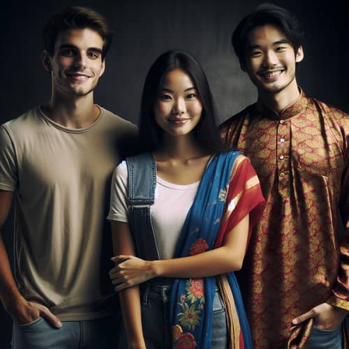 Diverse Group of Malaysian Students Smiling Together