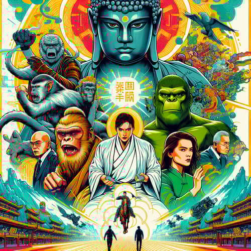 Colorful & Dynamic 'Journey to the West' Movie Poster