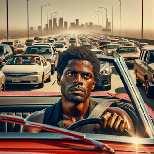 Driving in Heavy Traffic Under the Summer Sun