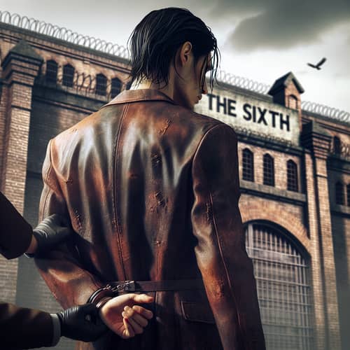 The Sixth Prison - South Asian Male in Distressed Leather Suit