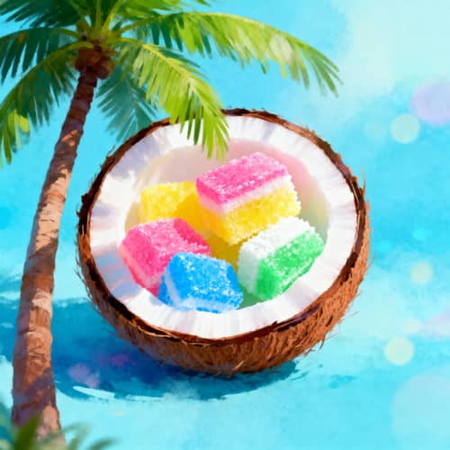 Dreamy Cocada Coconut Sweet Illustration