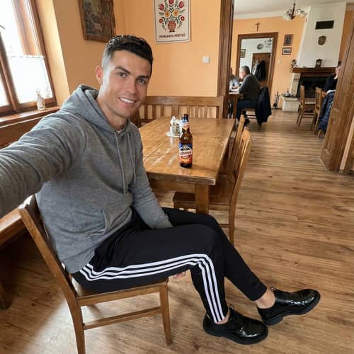 Cristiano Ronaldo Enjoys Beer in Hungarian Village Pub Cristiano Ronaldo Enjoys Beer in Hungarian Village Pub