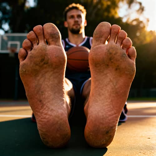 Australian Basketball Player Relaxing at Match