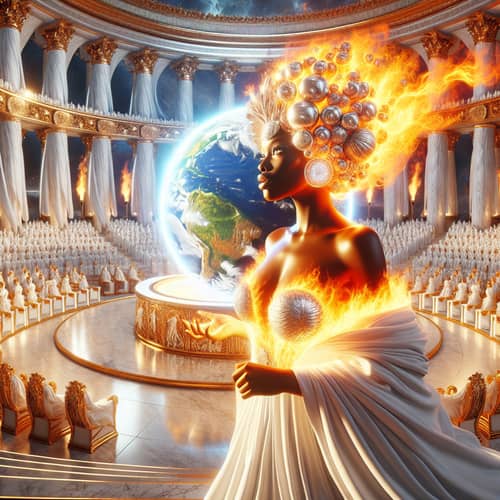 Radiant Woman in New Jerusalem: Ethereal Beauty and Celestial Splendor