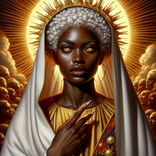 Radiant Black Woman: Biblical Figure Imagery in Vivid Detail