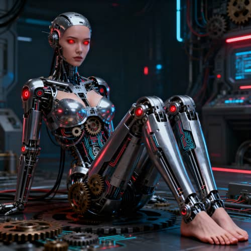 Gorgeous Female Cyborg T-800 Style Art Gorgeous Female Cyborg T-800 Style Art