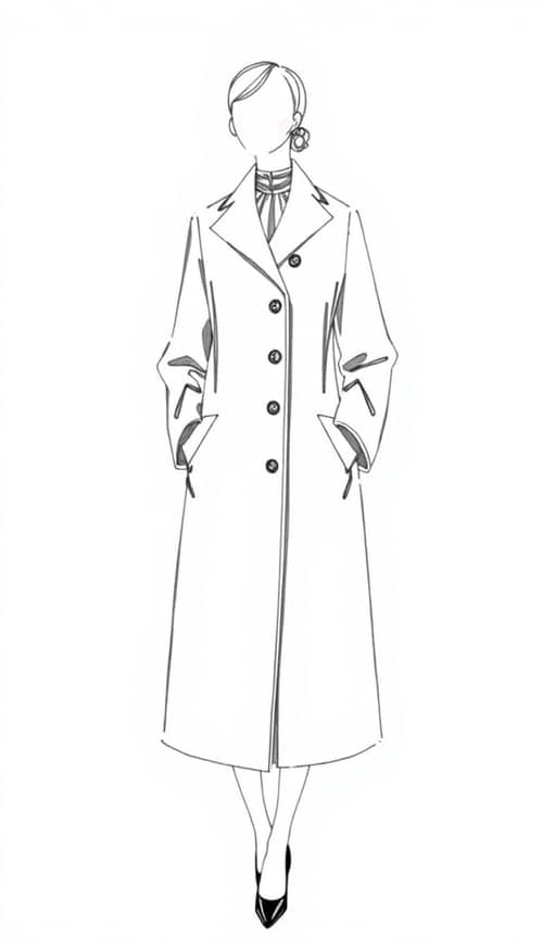 Elegant Mackintosh Coat Design with Raglan Sleeves