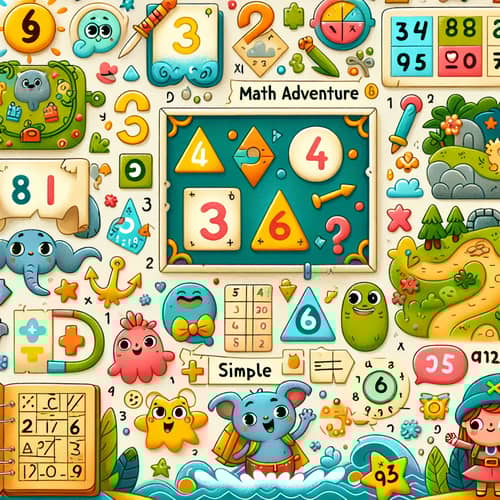 Colorful Math Adventure Puzzles for Preschool Kids