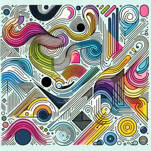 Creative Lines: Blending Bright Colors