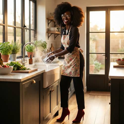 Empowered Black Woman Portrait: Strength & Joy