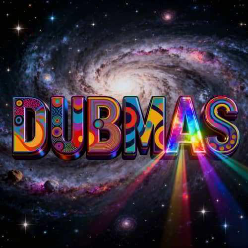 Colorful Artistic Typography of DUBMAS Colorful Artistic Typography of DUBMAS