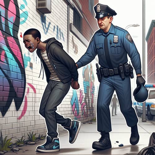 Black Teen Arrested by Police for Graffiti | Emotional Scene