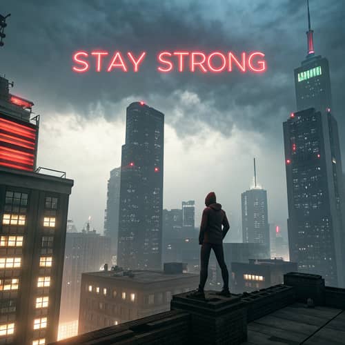 Motivational Art from 2077 Dystopian Future