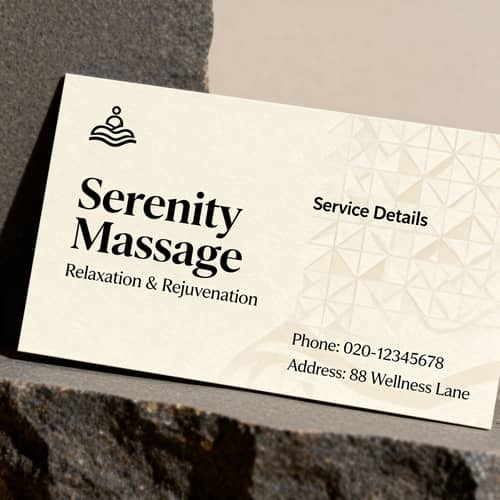 Elegant Massage Card Design for Professionals Elegant Massage Card Design for Professionals