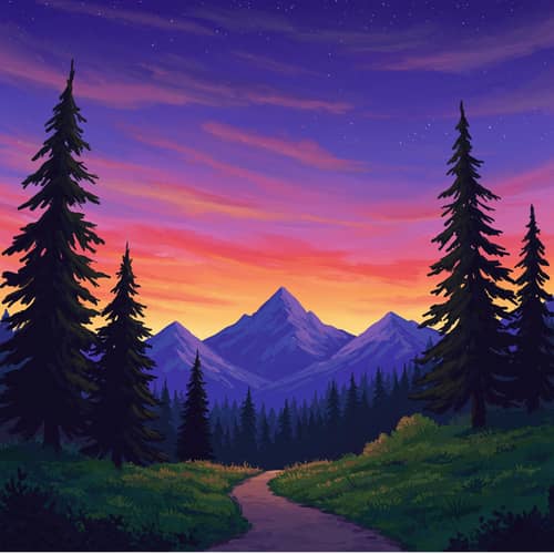 Majestic Sunrise Landscape with Vibrant Colors