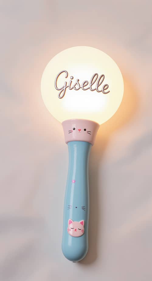 Personalized Giselle Light Stick with Cat Design