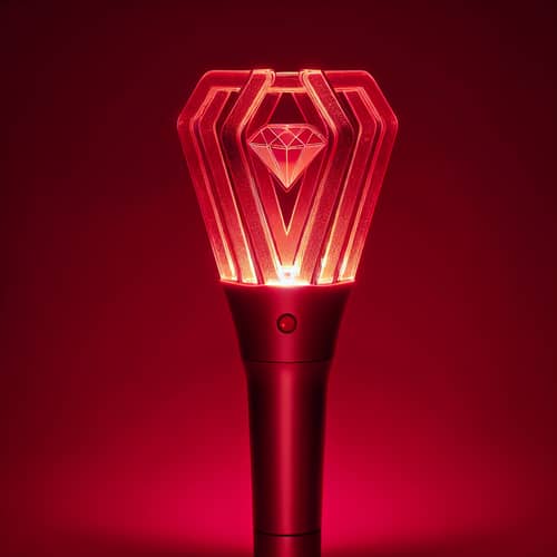 Aerys K-Pop Girl Group Red Lightstick with Diamond