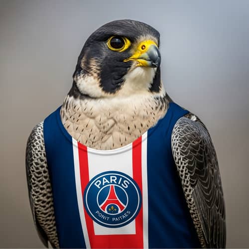 Peregrine Falcon with PSG Logo for WhatsApp Profile