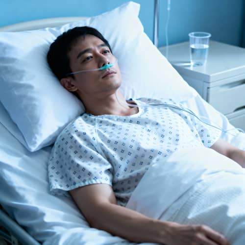 Hospital Bed Recovery with Oxygen Therapy