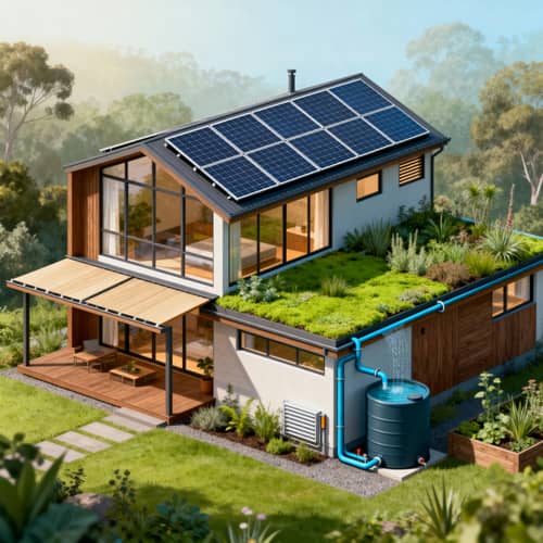Eco-Friendly House with Sustainable Features Eco-Friendly House with Sustainable Features