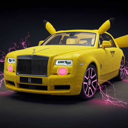 Luxury Rolls-Royce Meets Playful Pikachu Design