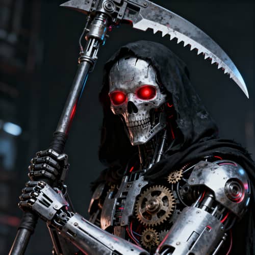 Mechanical Death Reaper with Scythe Mechanical Death Reaper with Scythe