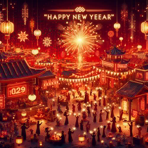 Festive 'Palworld' Happy New Year Celebration with Sparkling Festivities