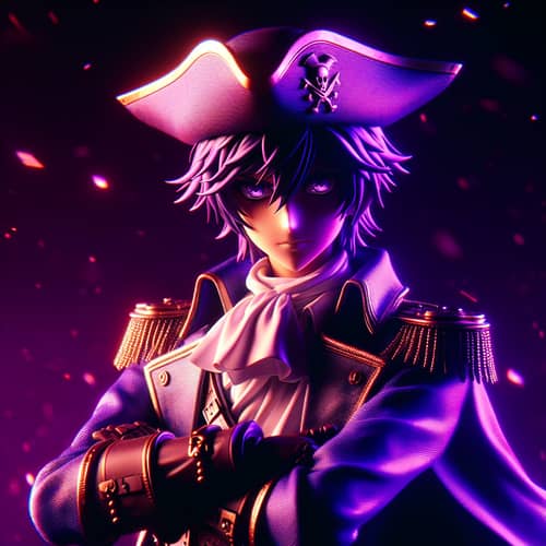 8K Anime Pirate Character - 'Serega' in Neo-Noir Sci-Fi Setting