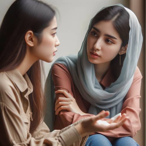 Diverse Women Engaged in Conversation | Peaceful Discussion