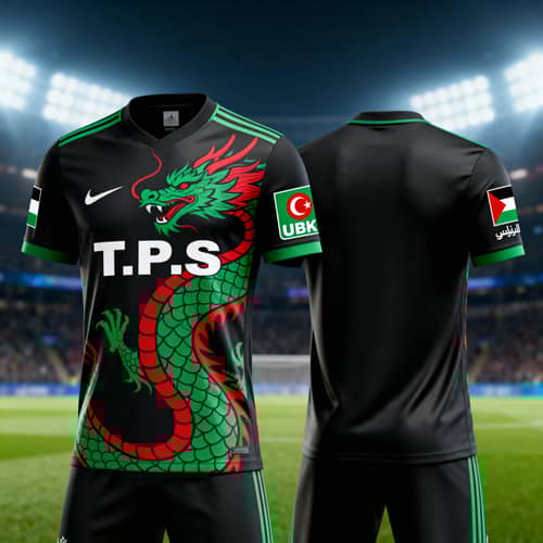 Modern Football Jersey Design with Dragon Pattern