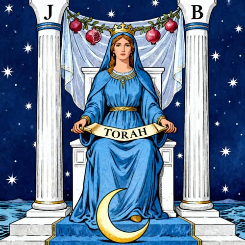 The High Priestess Tarot Card - Riser-Waite Smith