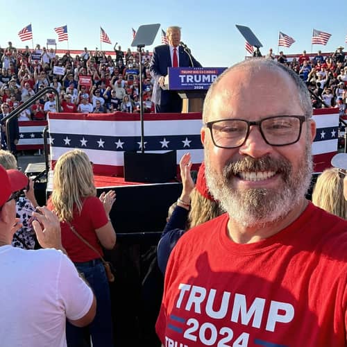 Photo with President Trump at Rally