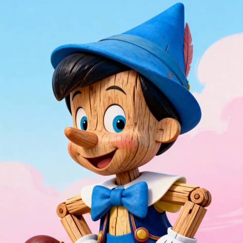 Colorful Pinocchio Cartoon Background Colorful Pinocchio Cartoon Background