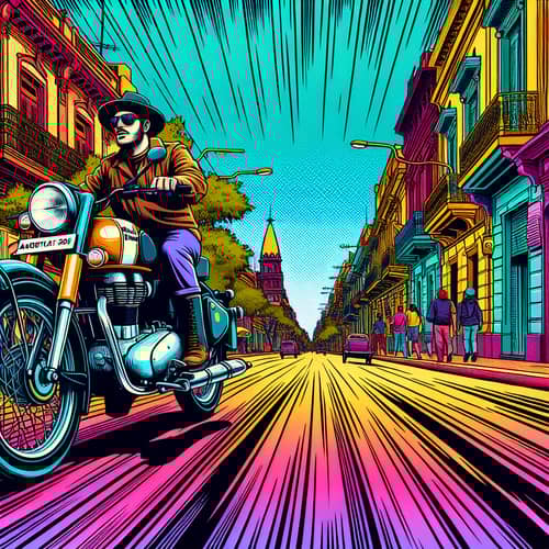 Argentinian Man on Royal Enfield Classic 350 - Streets of Salta