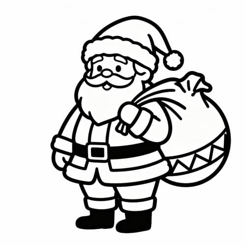 Santa Coloring Page - Fun for All Ages