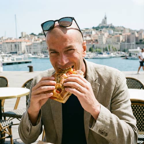 Zidane Enjoys Delicious Focaccia Zidane Enjoys Delicious Focaccia