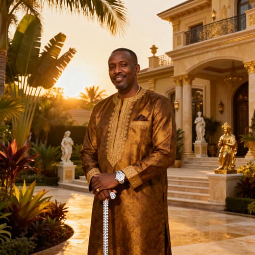 Elegant Ethiopian Gentleman in Luxurious Setting Elegant Ethiopian Gentleman in Luxurious Setting