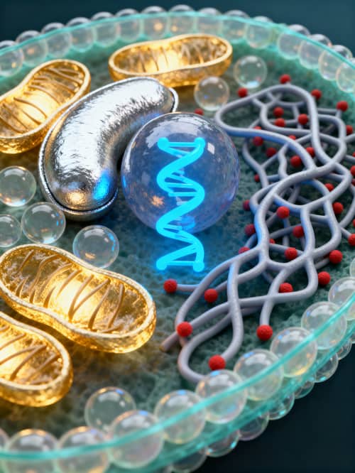 3D Model of Human Cell: Detailed Organelle Structures 3D Model of Human Cell: Detailed Organelle Structures