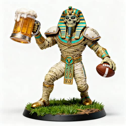 Fantasy Mummy Miniature - Blood Bowl Style Fantasy Mummy Miniature - Blood Bowl Style