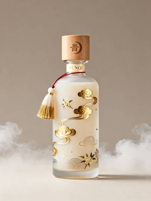 Yunqi: Premium Chinese Cream Liqueur Bottle Design
