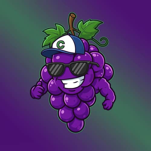 Grape Dude Meme Coin Logo Design