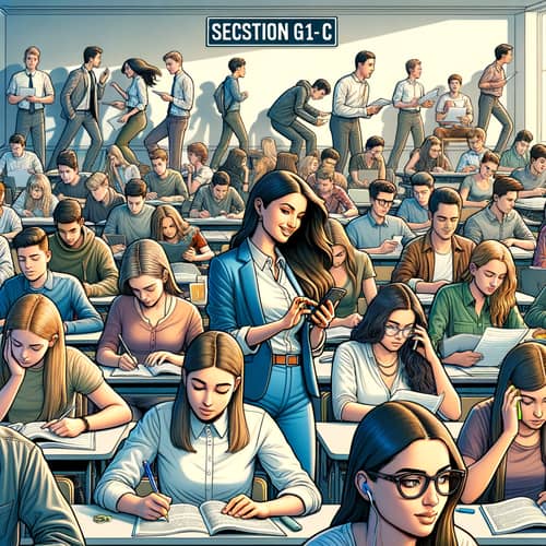 Bustling Classroom G11C with Diverse Students and Engaging Educator