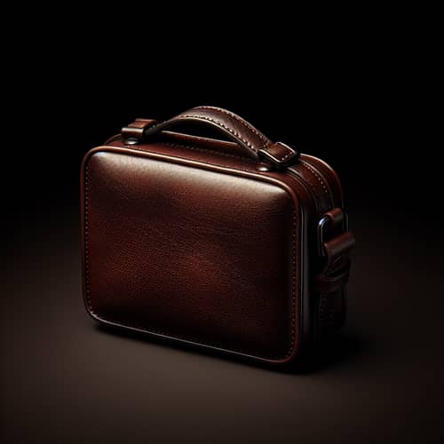Elegant Women's Leather Bag in Lustrous Brown | Handheld Design
