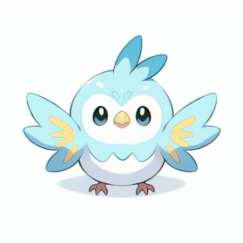 Cute Light Blue Bird Like a Pokemon
