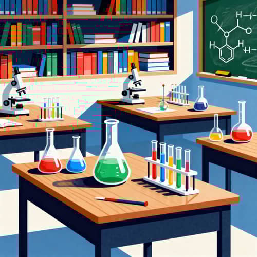 2D Laboratory Background Designs for Creative Projects