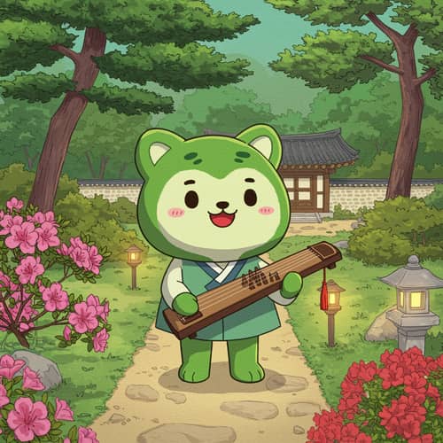Create a Mascot with Azaleas and Pine Trees