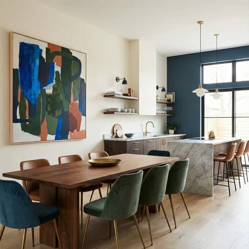 Modern Dining Room & Integrated Kitchen Decor Ideas Modern Dining Room & Integrated Kitchen Decor Ideas