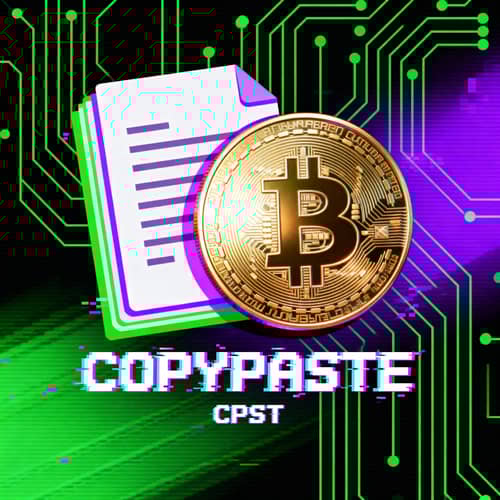 COPYPASTE Meme Coin Logo – Futuristic & Bold Design